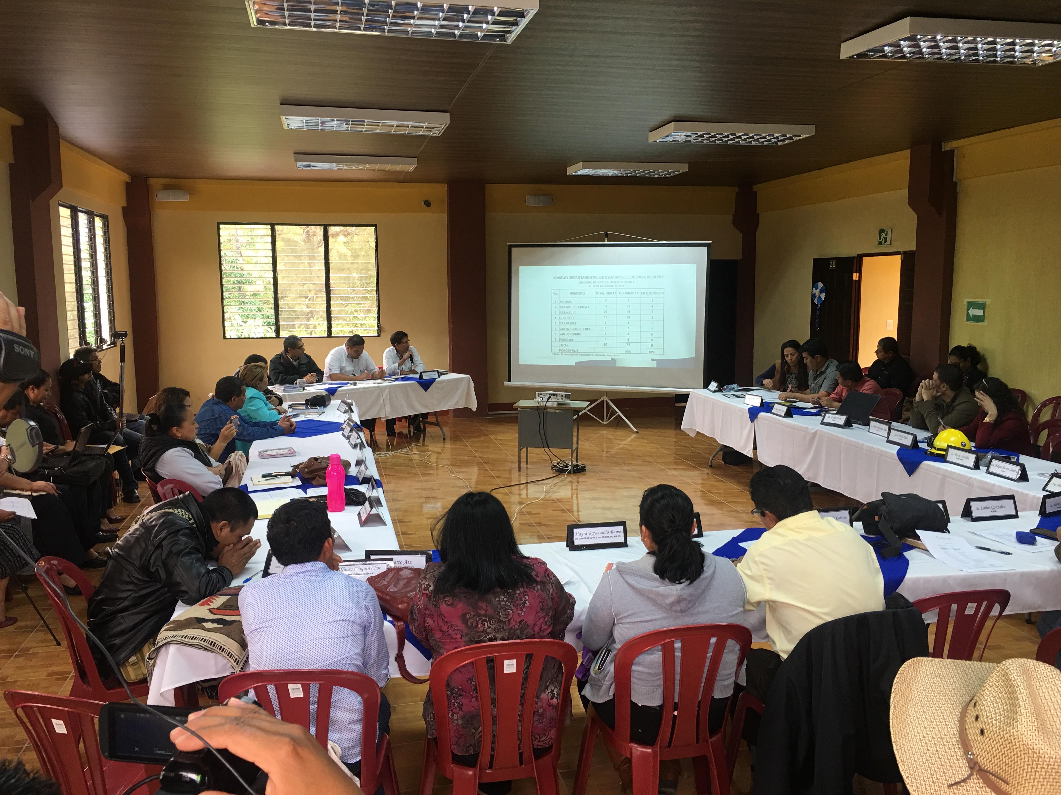Reunión Ordinaria Consejo Departamental de Desarrollo de Baja Verapaz