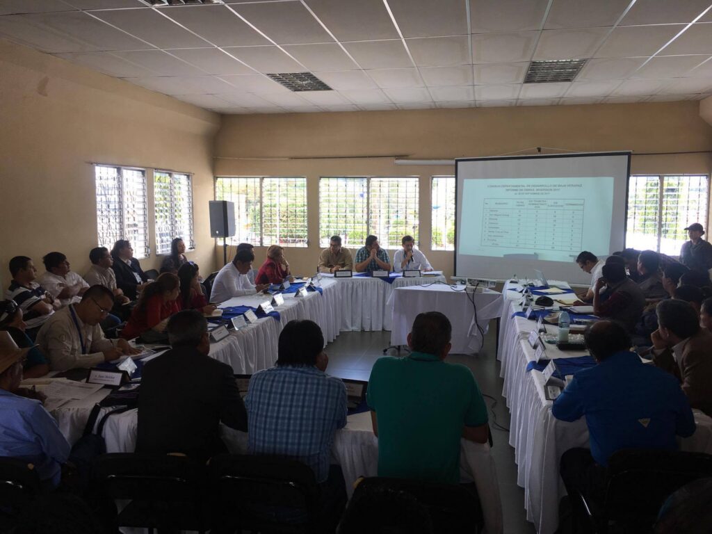 Reunión Ordinaria Consejo Departamental de Desarrollo de Baja Verapaz