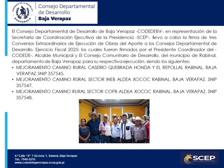 Firma de Convenios Extraordinarios de Ejecución de Obras del Aporte a los Consejos Departamental de Desarrollo