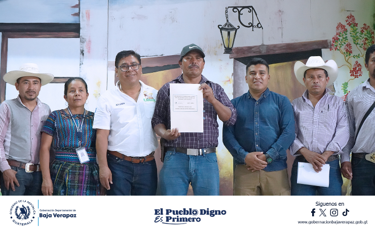 Firma de Convenio para la ejecución del Proyecto “MEJORAMIENTO CAMINO RURAL CASERÍO LOS ENCUENTROS, ALDEA EL JÍCARO, SAN JERÓNIMO, BAJA VERAPAZ”